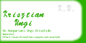 krisztian ungi business card